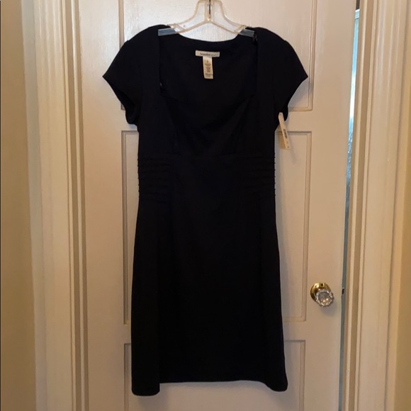 LAUNDRY by Shelli Segal black Cap sleeve dress SZ 12 NEW - Picture 2 of 6